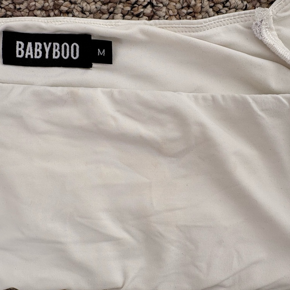 Babyboo White Long Sleeve Crop Top and Skirt Set - Picture 4 of 5